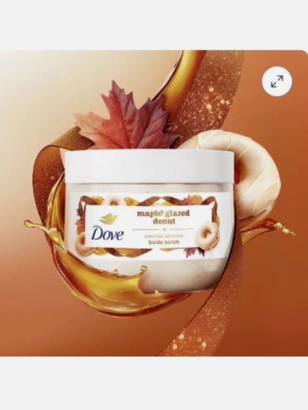 DOVE Maple Glazed Donut Limited Edition Body Scrub, NEW